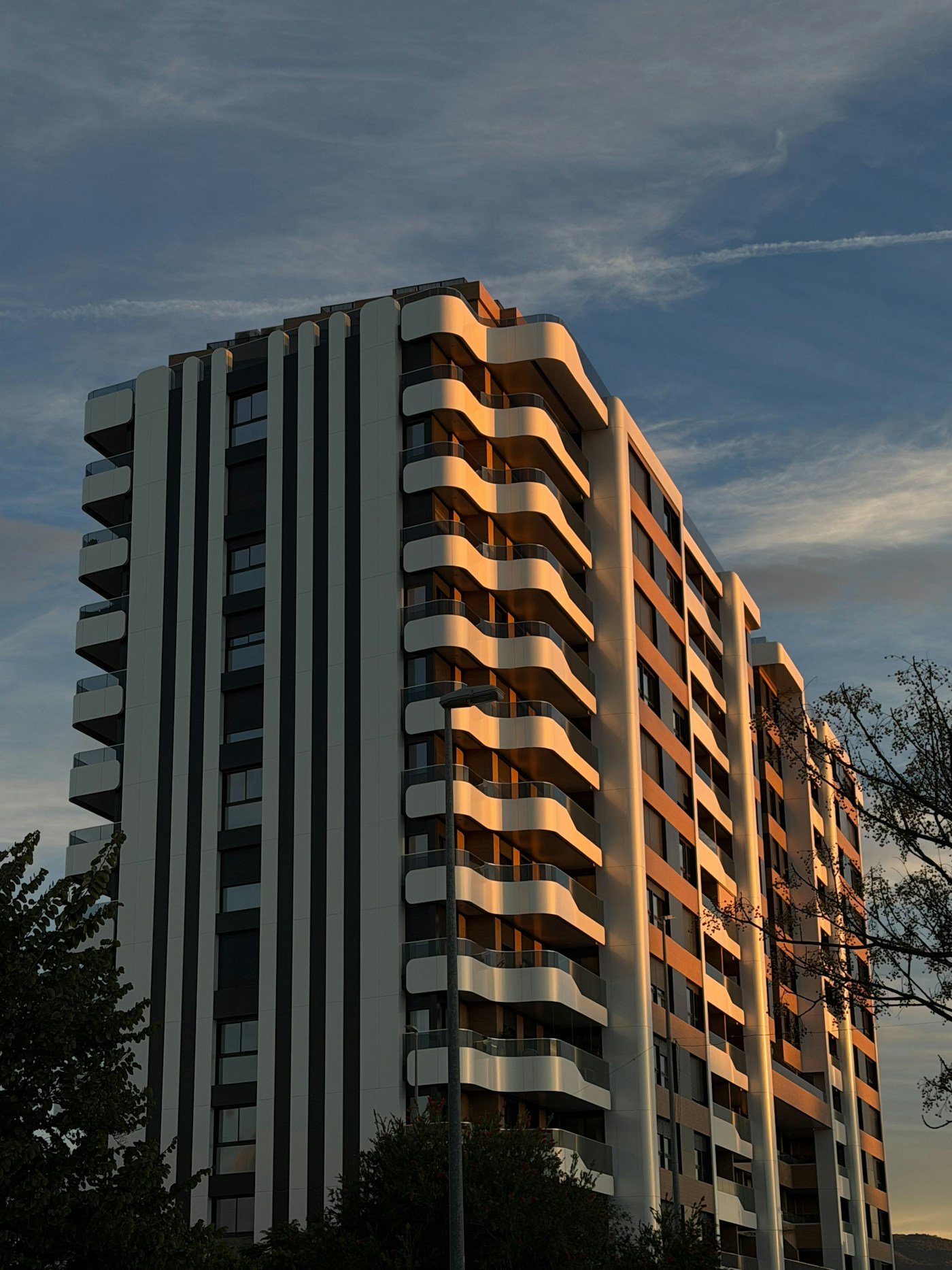 Modern residential building under professional property management