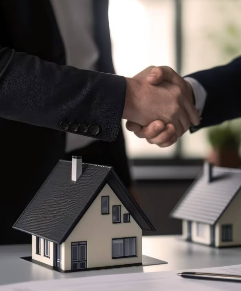 Handshake over rental property agreement